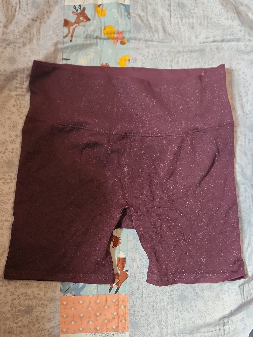 all in motion Brown Sparkle High-Rise Bike Shorts